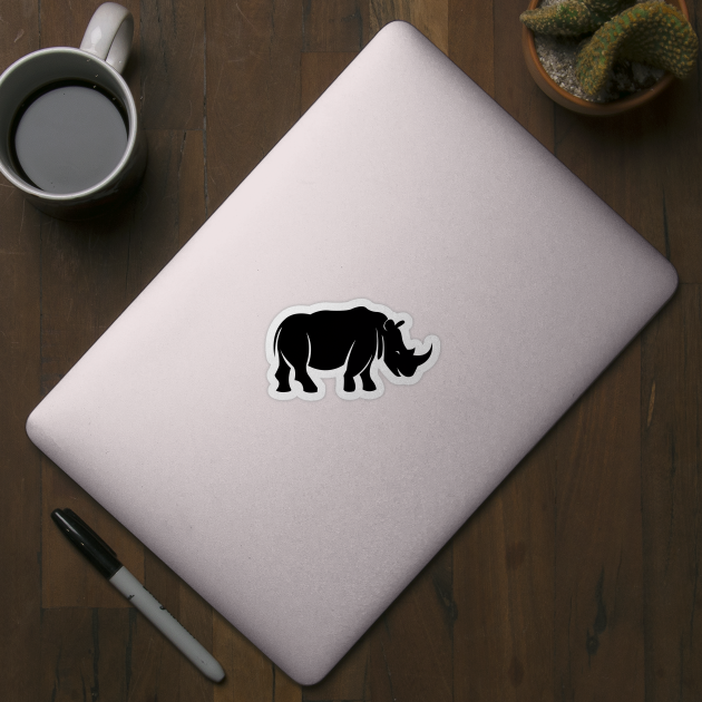 Rhino Silhouette by KC Happy Shop